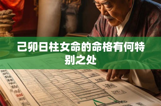 己卯日柱女命的命格有何特别之处