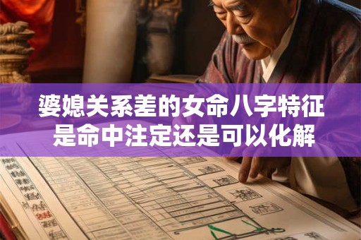 婆媳关系差的女命八字特征 是命中注定还是可以化解