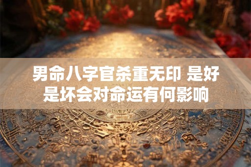 男命八字官杀重无印 是好是坏会对命运有何影响