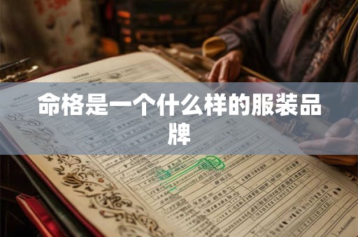 命格是一个什么样的服装品牌
