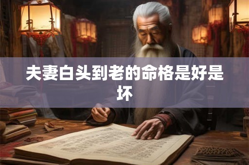 详细阅读:夫妻白头到老的命格是好是坏 夫妻白头到老的命格是好是坏