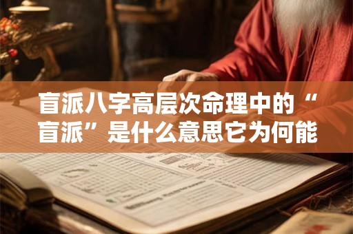 盲派八字高层次命理中的“盲派”是什么意思它为何能够准确预测命运