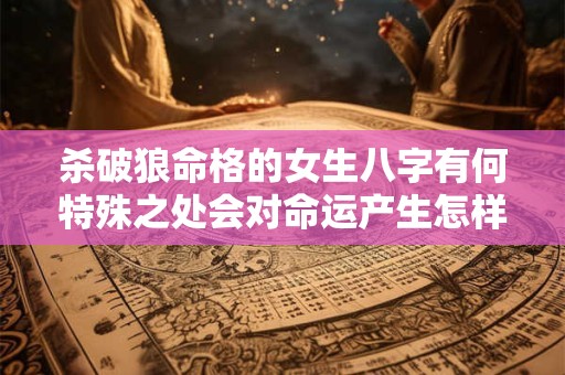 杀破狼命格的女生八字有何特殊之处会对命运产生怎样的影响
