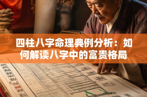 四柱八字命理典例分析：如何解读八字中的富贵格局