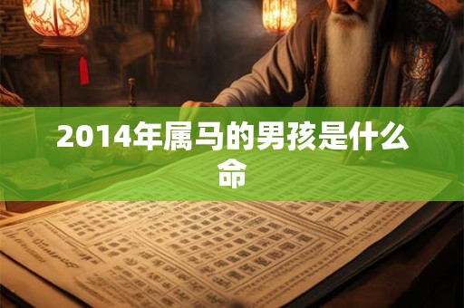 2014年属马的男孩是什么命
