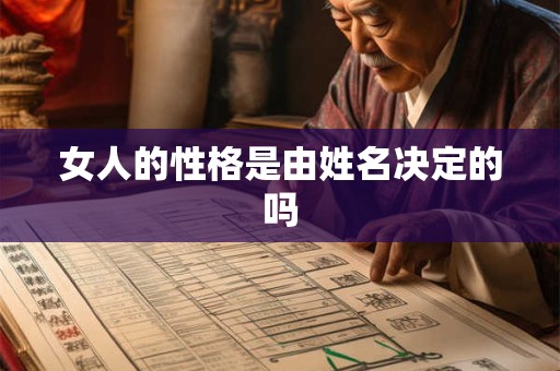 女人的性格是由姓名决定的吗