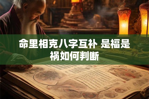 命里相克八字互补 是福是祸如何判断