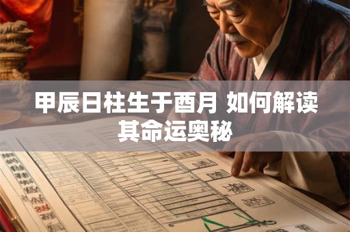 甲辰日柱生于酉月 如何解读其命运奥秘