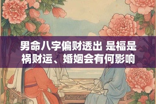 男命八字偏财透出 是福是祸财运、婚姻会有何影响