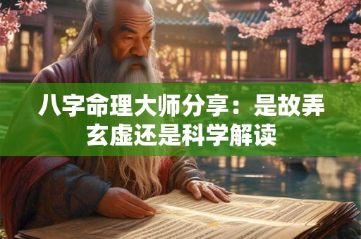 八字命理大师分享：是故弄玄虚还是科学解读
