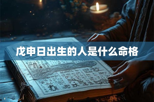 戊申日出生的人是什么命格