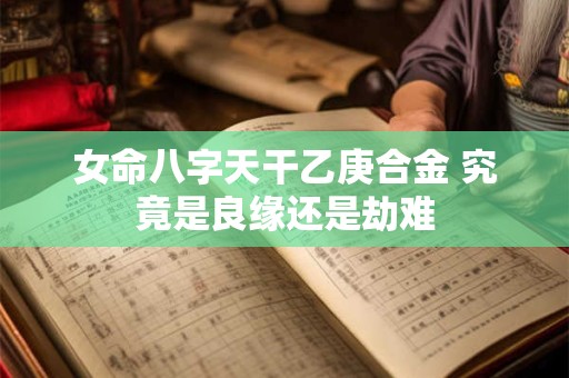 女命八字天干乙庚合金 究竟是良缘还是劫难
