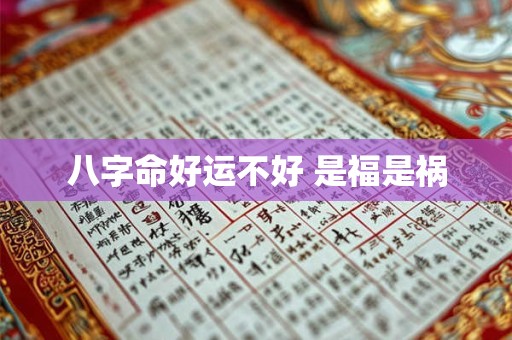 八字命好运不好 是福是祸 八字命好运不好 是福是祸