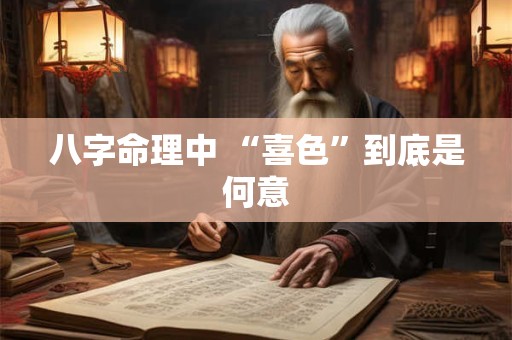 八字命理中 “喜色”到底是何意