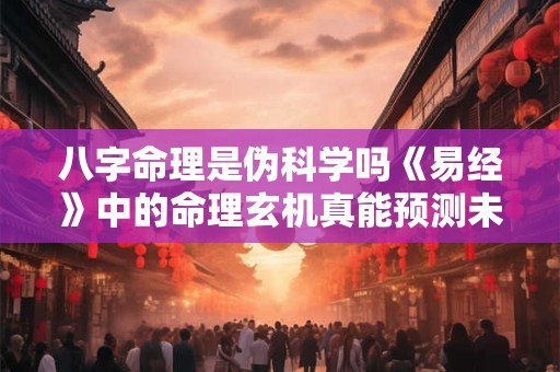 八字命理是伪科学吗《易经》中的命理玄机真能预测未来吗