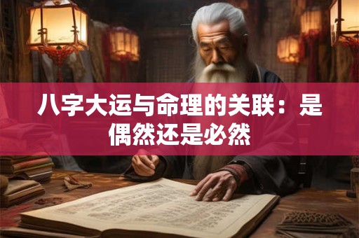 八字大运与命理的关联：是偶然还是必然