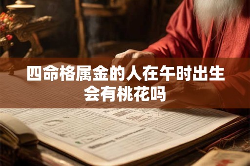 四命格属金的人在午时出生会有桃花吗