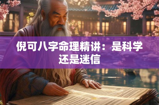 倪可八字命理精讲：是科学还是迷信