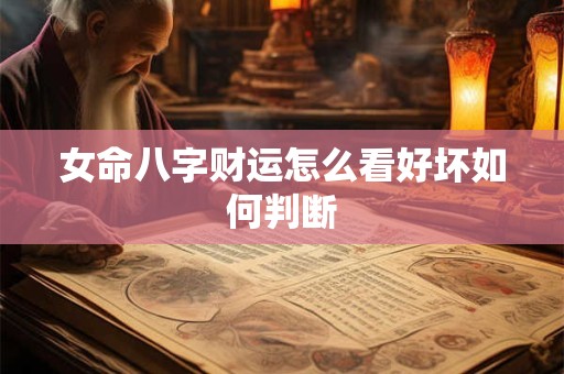 女命八字财运怎么看好坏如何判断