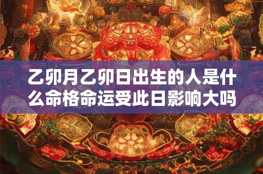 乙卯月乙卯日出生的人是什么命格命运受此日影响大吗