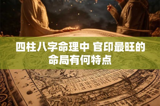 四柱八字命理中 官印最旺的命局有何特点 四柱八字命理中 官印最旺的命局有何特点