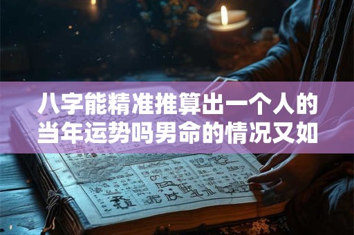 八字能精准推算出一个人的当年运势吗男命的情况又如何呢