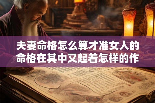 详细阅读:夫妻命格怎么算才准女人的命格在其中又起着怎样的作用 夫妻命格怎么算才准女人的命格在其中又起着怎样的作用