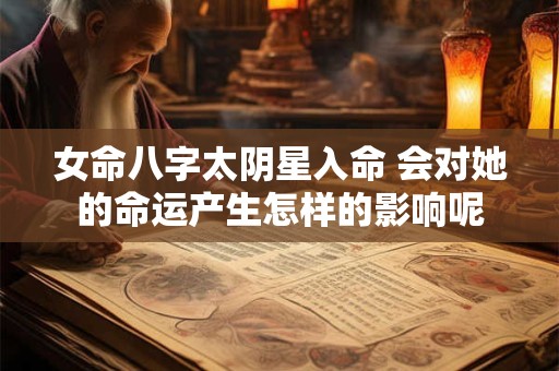 女命八字太阴星入命 会对她的命运产生怎样的影响呢