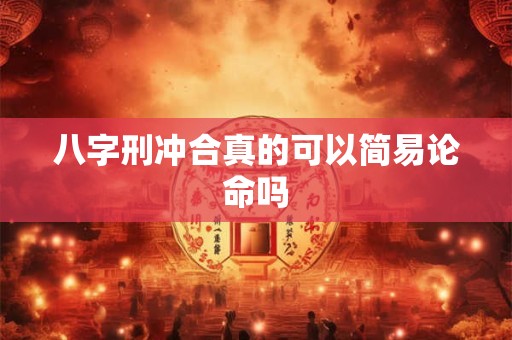 八字刑冲合真的可以简易论命吗