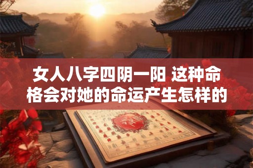女人八字四阴一阳 这种命格会对她的命运产生怎样的影响