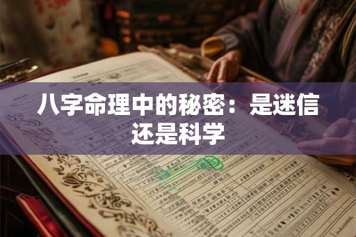 八字命理中的秘密：是迷信还是科学
