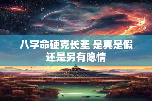 八字命硬克长辈 是真是假还是另有隐情