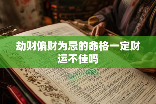 劫财偏财为忌的命格一定财运不佳吗