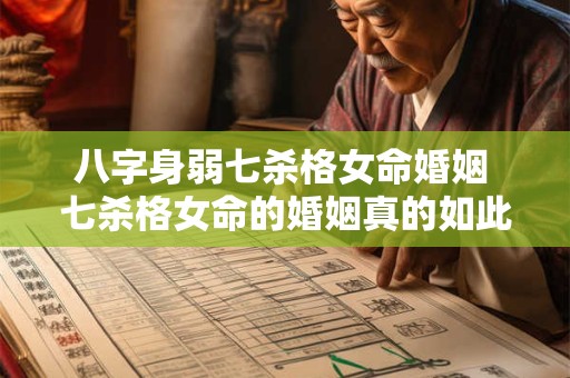 八字身弱七杀格女命婚姻 七杀格女命的婚姻真的如此坎坷吗