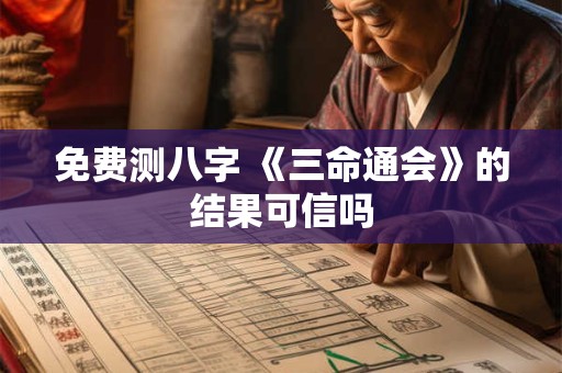 免费测八字 《三命通会》的结果可信吗