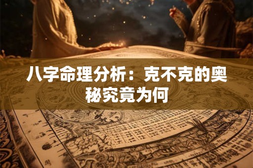 八字命理分析：克不克的奥秘究竟为何
