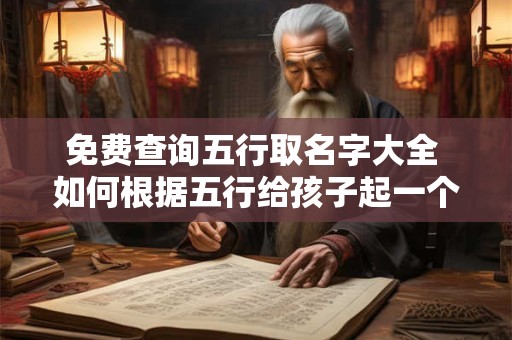 免费查询五行取名字大全 如何根据五行给孩子起一个好名字