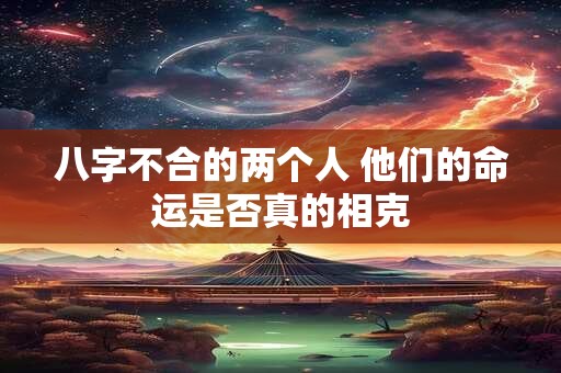 八字不合的两个人 他们的命运是否真的相克