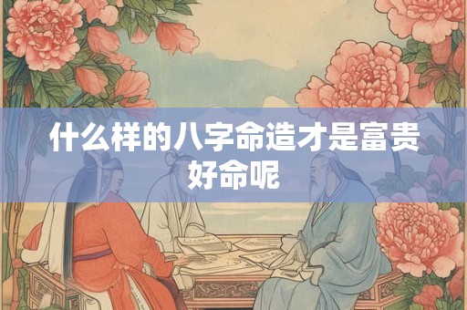 什么样的八字命造才是富贵好命呢 什么样的八字命造才是富贵好命呢