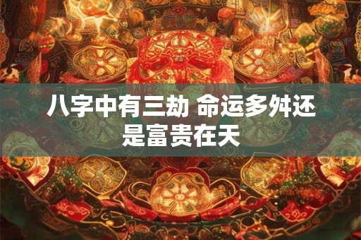 八字中有三劫 命运多舛还是富贵在天