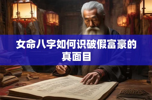 女命八字如何识破假富豪的真面目
