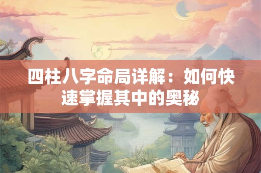 四柱八字命局详解：如何快速掌握其中的奥秘