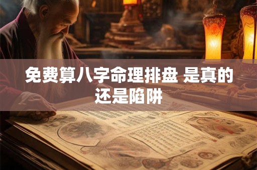 免费算八字命理排盘 是真的还是陷阱