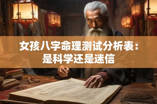 女孩八字命理测试分析表：是科学还是迷信
