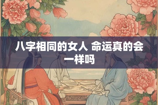 八字相同的女人 命运真的会一样吗
