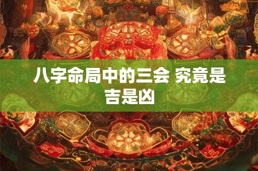 八字命局中的三会 究竟是吉是凶