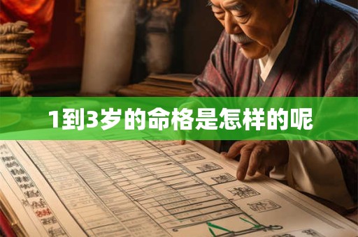 1到3岁的命格是怎样的呢