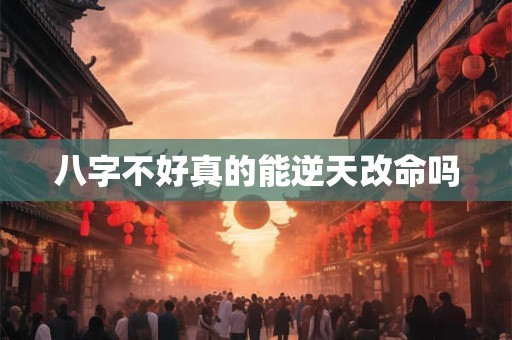 八字不好真的能逆天改命吗