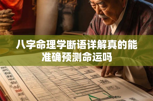 八字命理学断语详解真的能准确预测命运吗