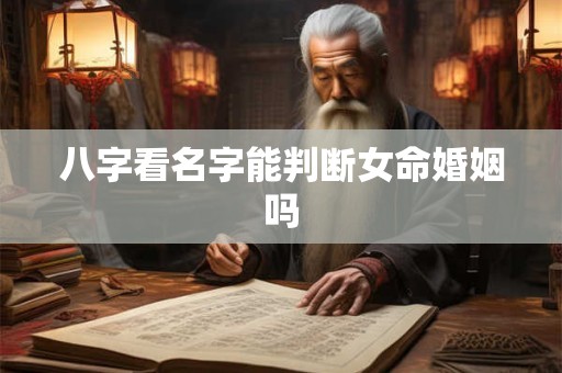 八字看名字能判断女命婚姻吗